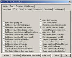 FileMerlin™ lets you easily customize many conversion parameters using an easy-to-use and efficient user interface, as demonstrated in this window.